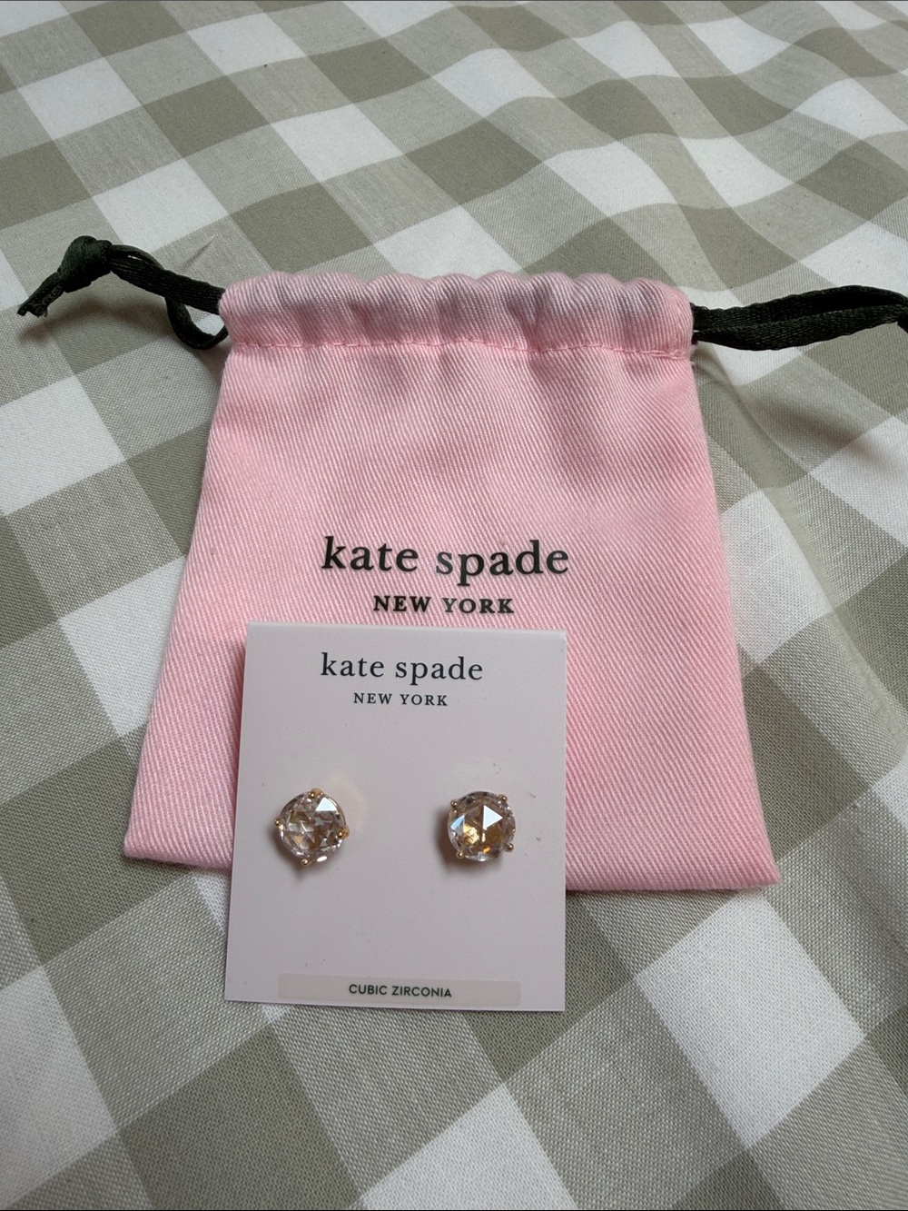 kate spade New York Gold-Tone Crystal Stud Earrings - cubic zirconia